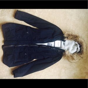 Never-worn Navy Blue Abercrombie&Fitch Parka