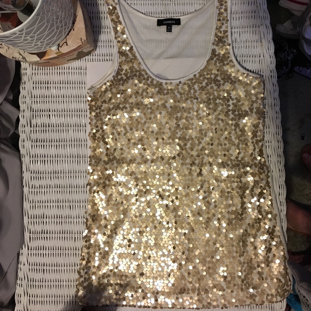 💎Express💎like NEW sequin tank