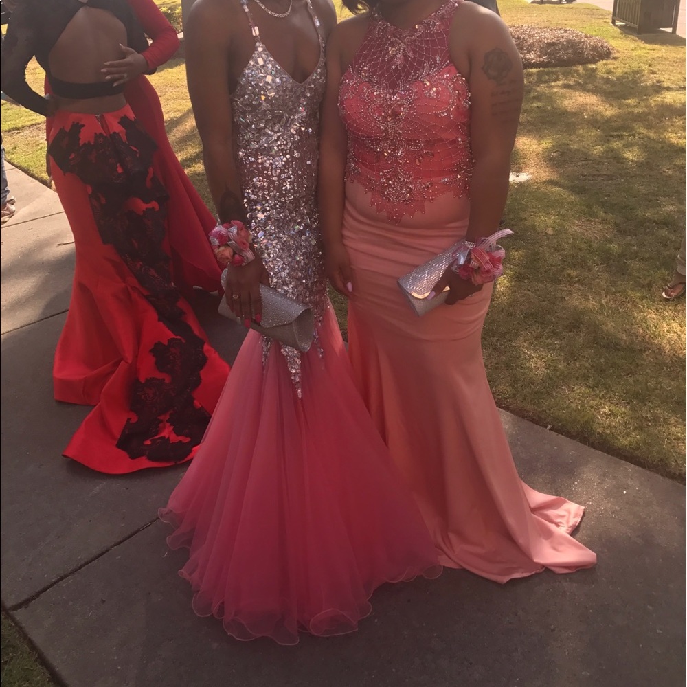 Pink Prom dress(right)