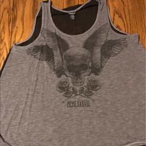 Tank top with sheer Back