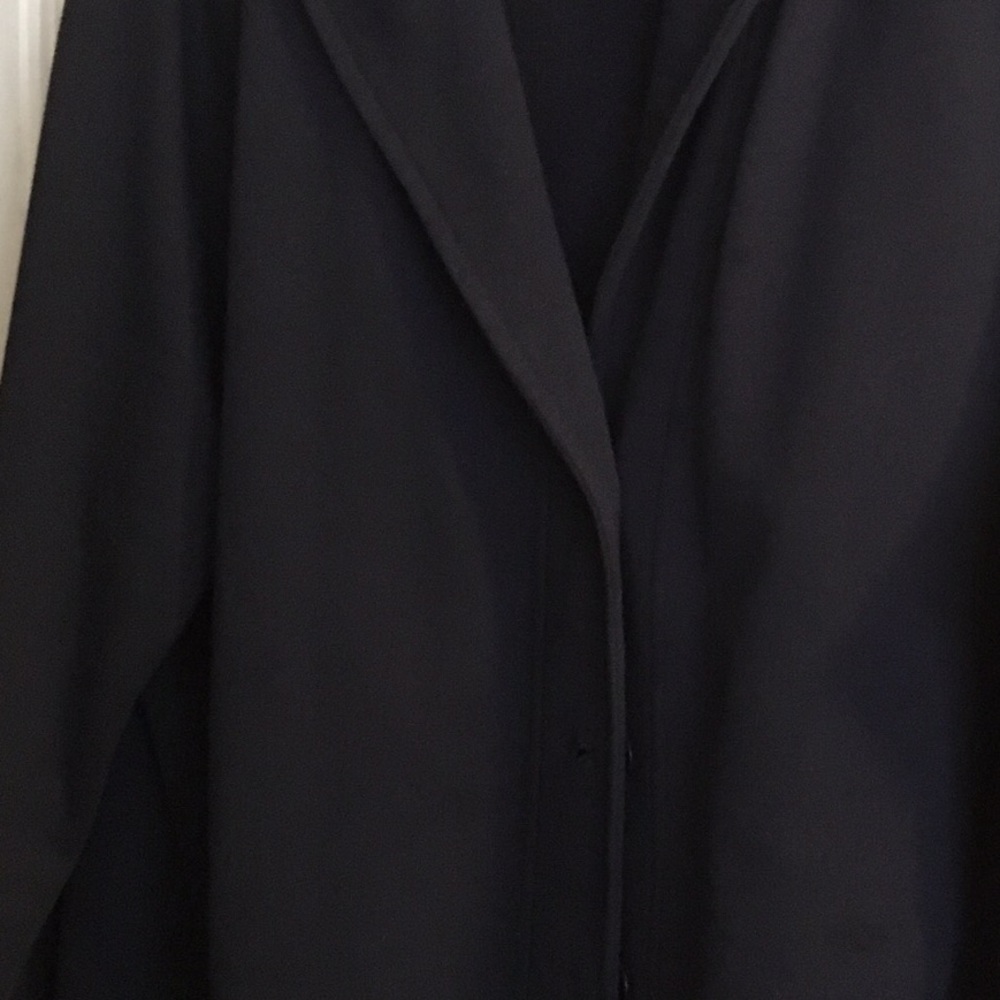Navy cotton acrylic blend blazer