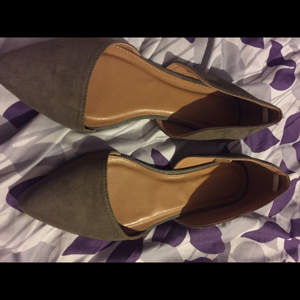 Olive green flats!