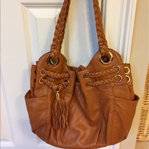 Soft tan leather Michael Kors handbag