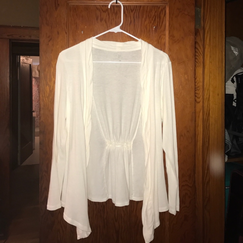 New York & Company White Cardigan