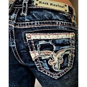 Rock Revival designer denim jeans "luiza" straight