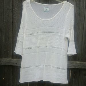 Old Navy White crochet top
