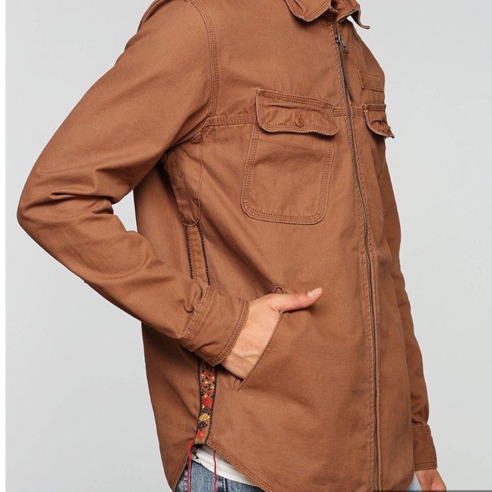 Koto: Men's XS brown zip up jacket
