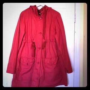 Gap Trench coat, size M, red