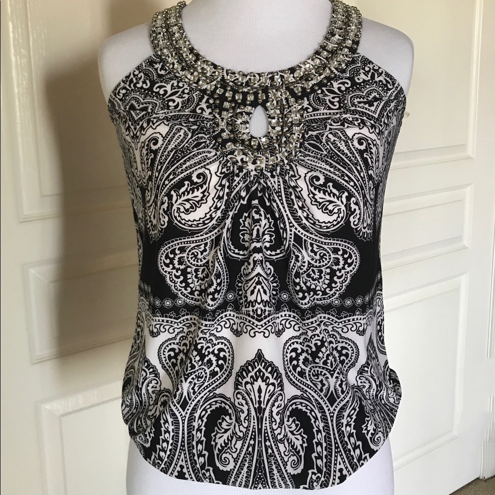 NWT - Paisley Top with Embellishments