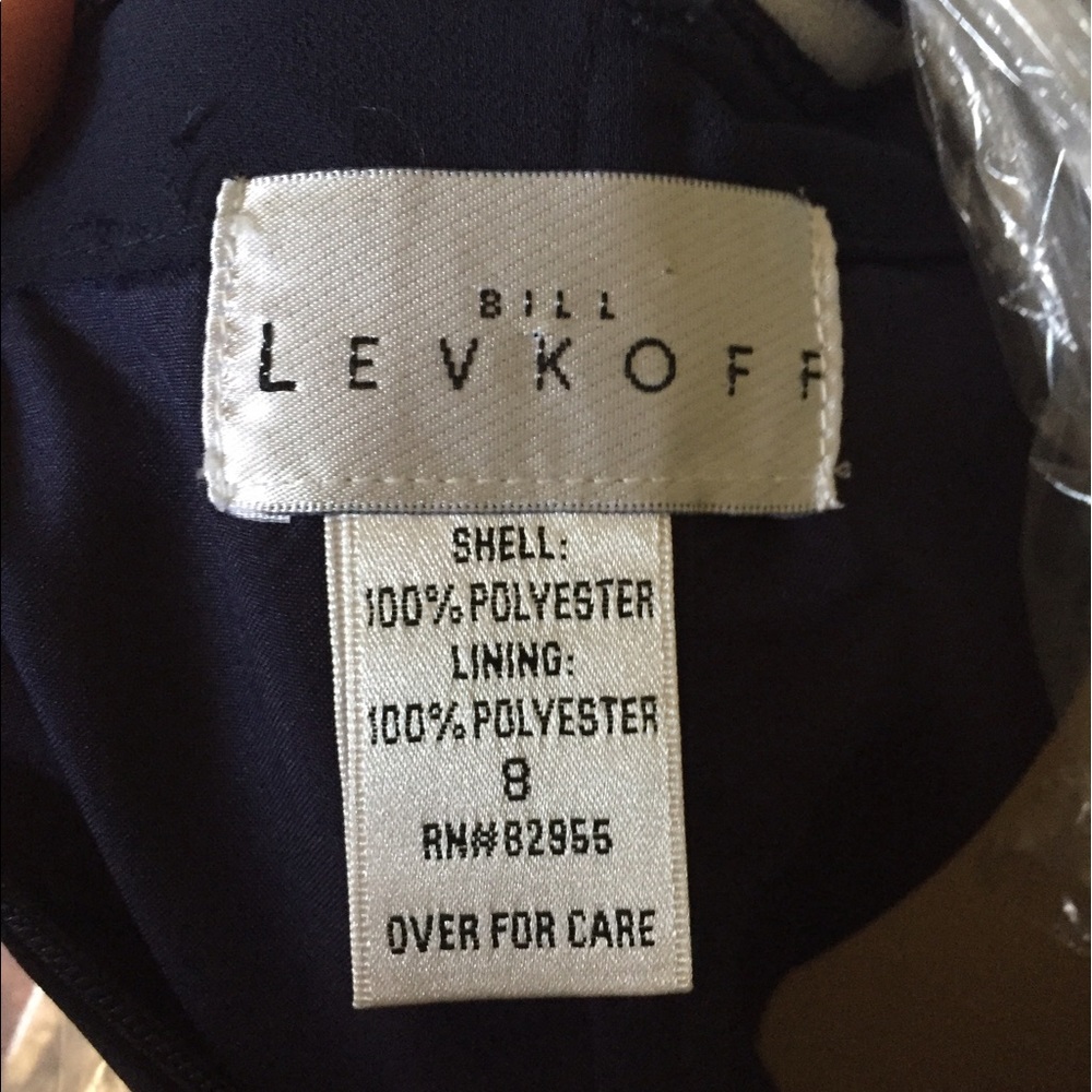 Bill Levkoff Bridesmaid Dress RN #82955 Navy Blue - Picture 3 of 5