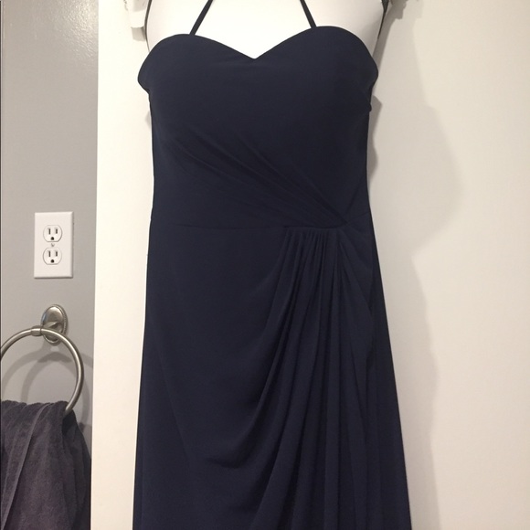 Bill Levkoff Bridesmaid Dress RN #82955 Navy Blue - Picture 2 of 5