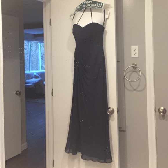 Bill Levkoff Bridesmaid Dress RN #82955 Navy Blue - Picture 5 of 5