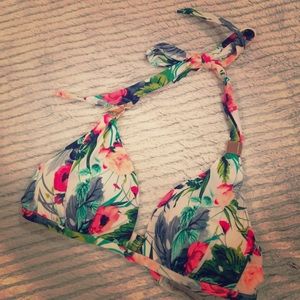 Victoria's Secret Swim Top Floral NWOT XS