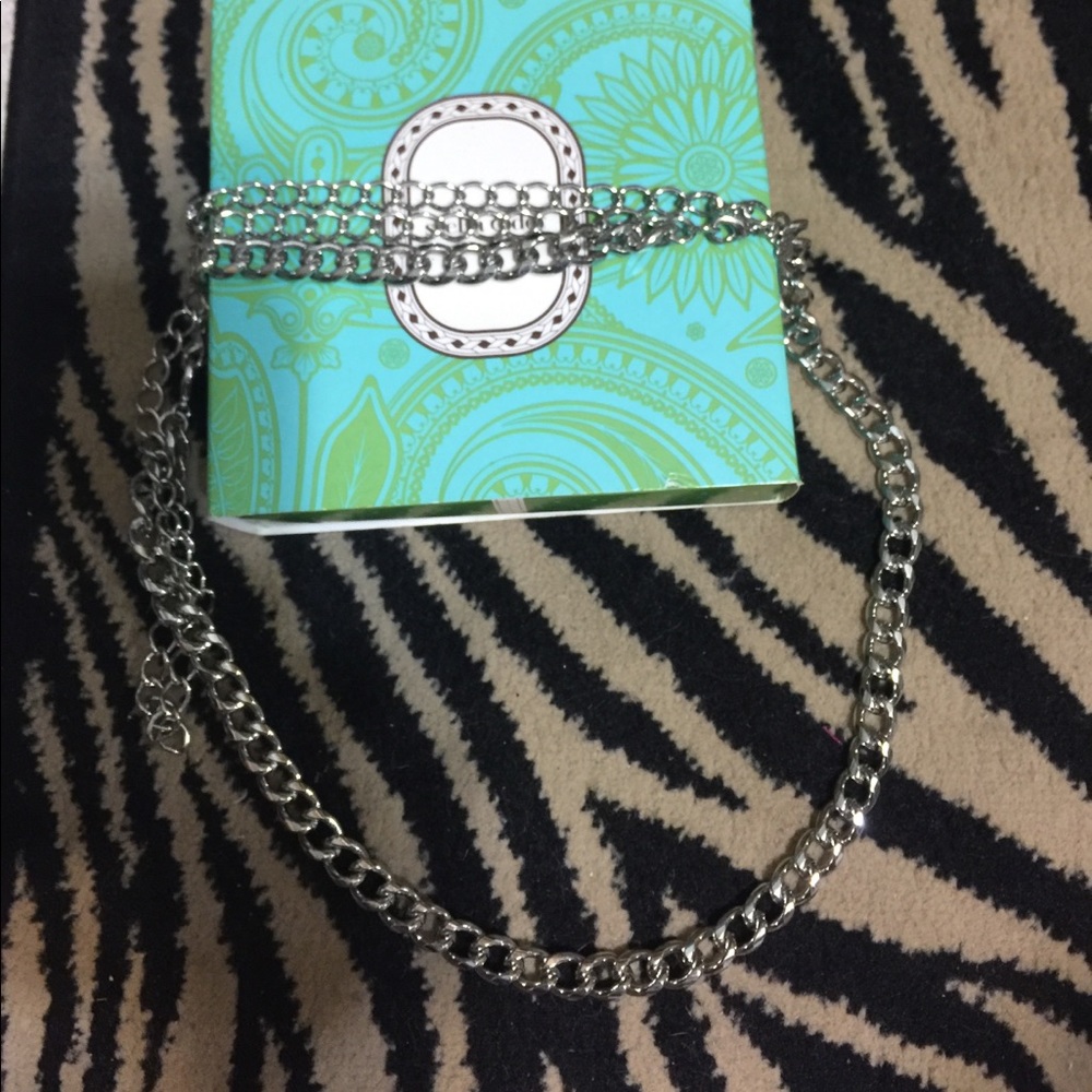Stella & Dot Silver La Coco Curbchain