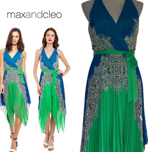 Max & Cleo Dresses & Skirts - MAX AND CLEO Hannah Island Green Print Dress
