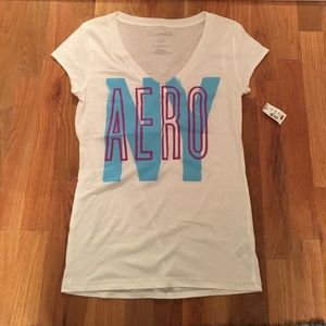 NWT Aero new york white shirt