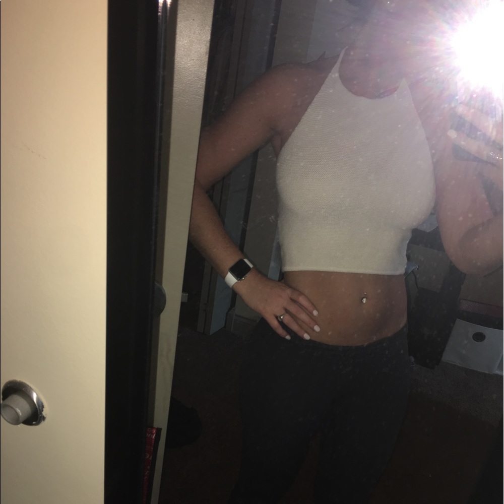 brandy melville halter knit tank top