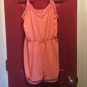 Adult XS coral romper