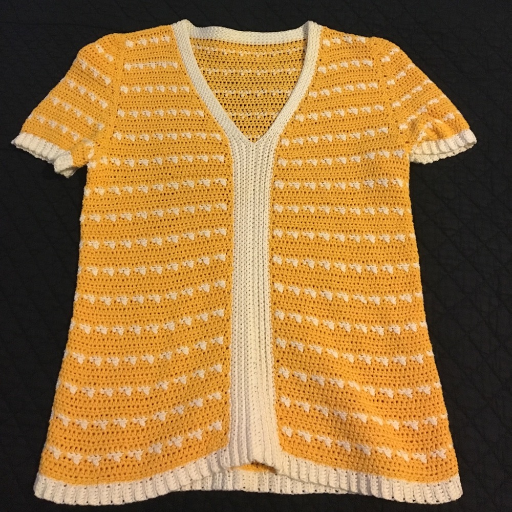 Crocheted v-neck shirt