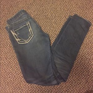 BKE dark washed skinny jeans