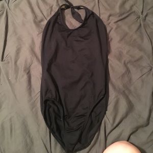 Black dance leotard