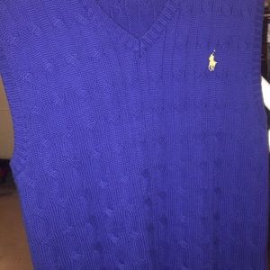 Polo sweater sleeveless pullover