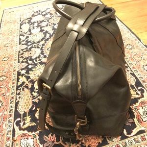 NWT Ralph Lauren black leather duffel
