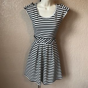 Love Culture Stripe Cap Sleeve Dress