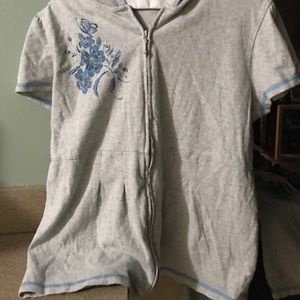 2 piece short sweat suit