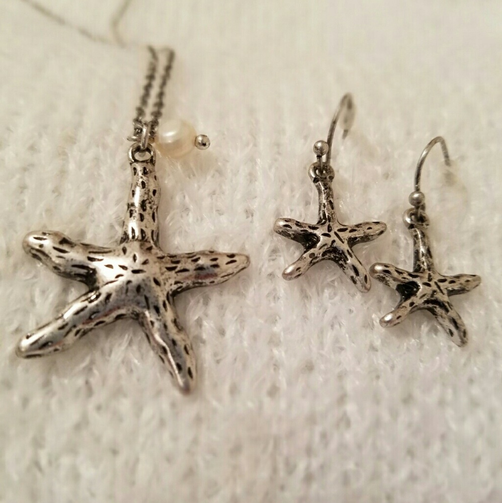 👀 Burnished Silvertone Starfish