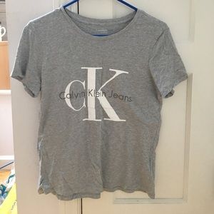 Calvin Klein grey logo top