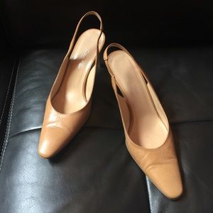Perfect Nude Calvin Klein Sling Back Pumps