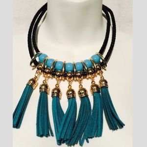 Jewelry - Turquoise Tassel Statement Necklace Jewelry - Turquoise Tassel Statement Necklace