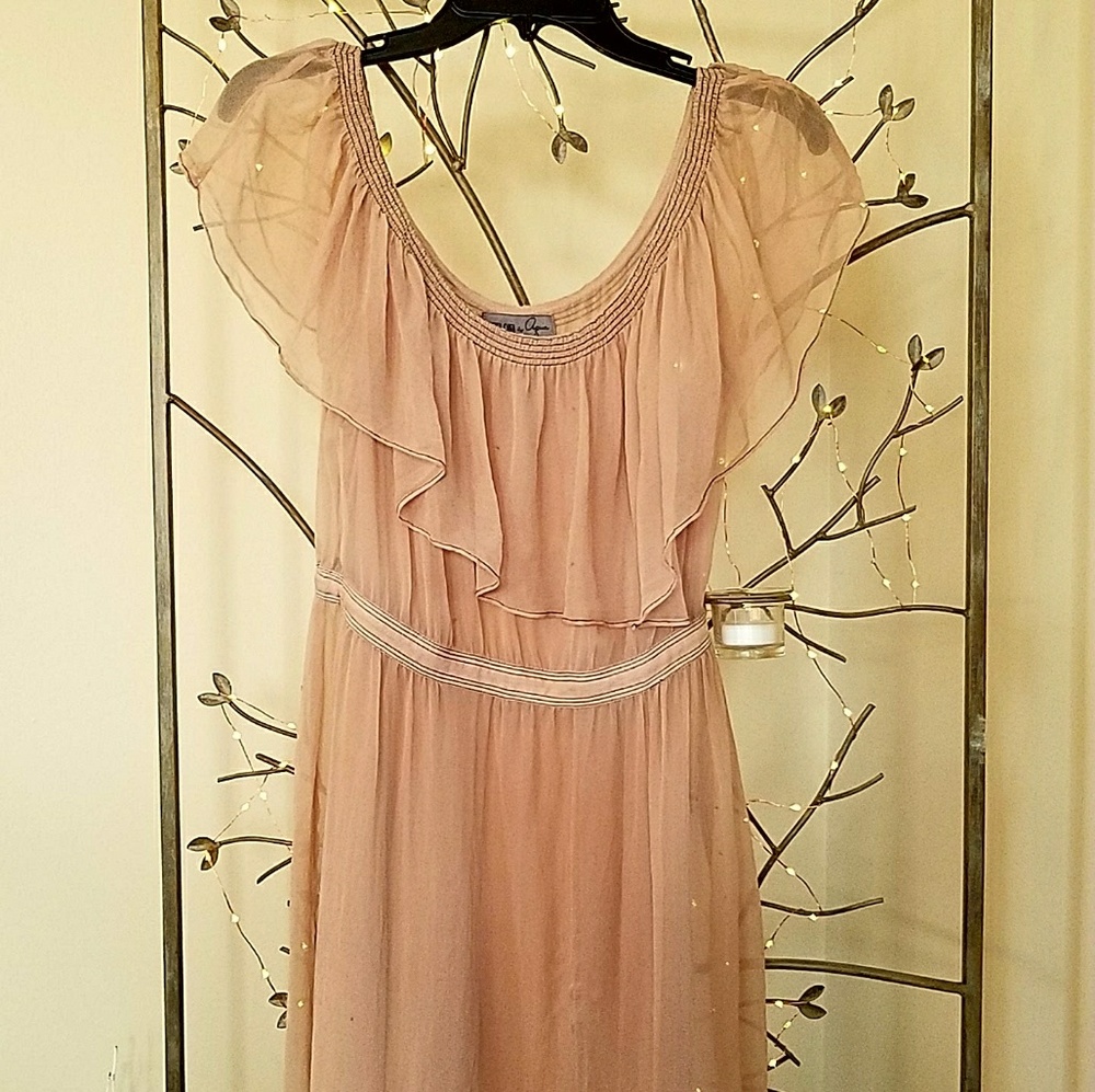 Vena Cava for Aqua Ruffled Silk Chiffon Dress - Picture 2 of 7