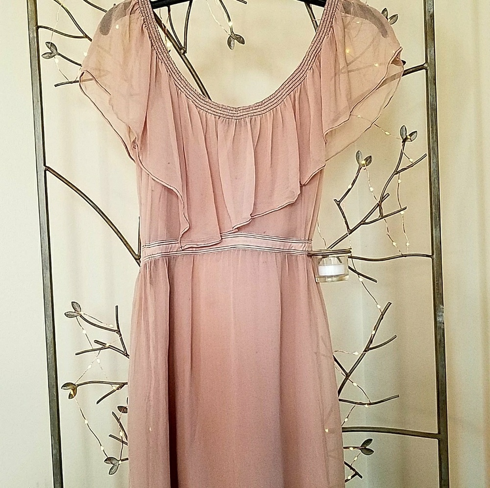 Vena Cava for Aqua Ruffled Silk Chiffon Dress - Picture 5 of 7
