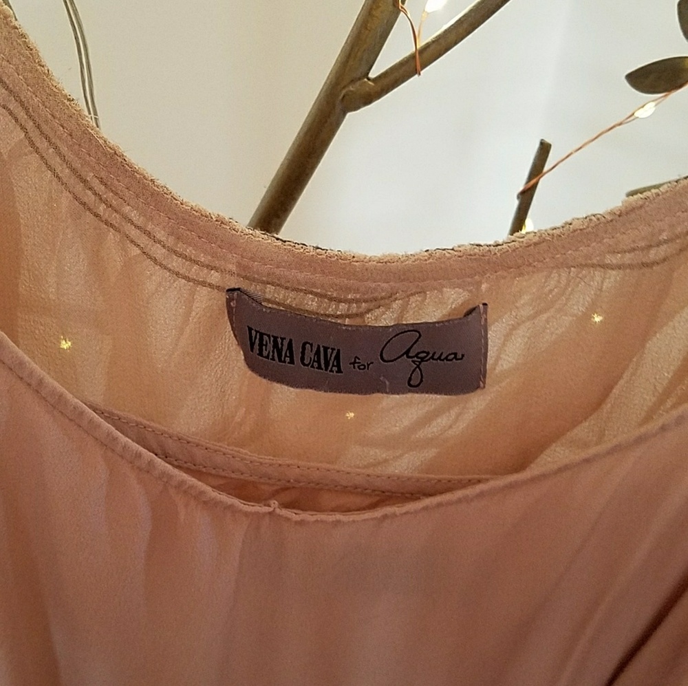 Vena Cava for Aqua Ruffled Silk Chiffon Dress - Picture 6 of 7