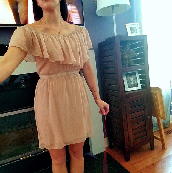 Aqua Dresses & Skirts - Vena Cava for Aqua Ruffled Silk Chiffon Dress