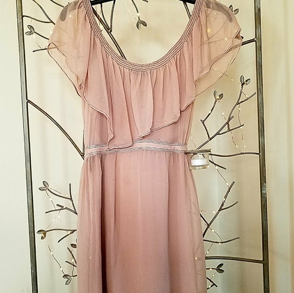 Vena Cava for Aqua Ruffled Silk Chiffon Dress - Picture 5 of 7