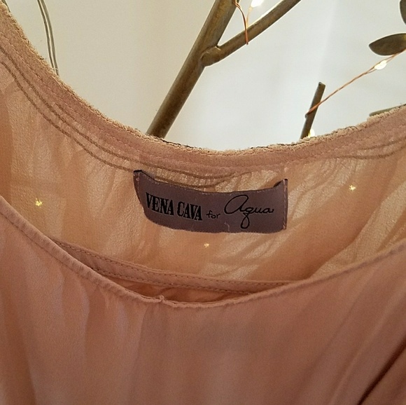 Vena Cava for Aqua Ruffled Silk Chiffon Dress - Picture 6 of 7