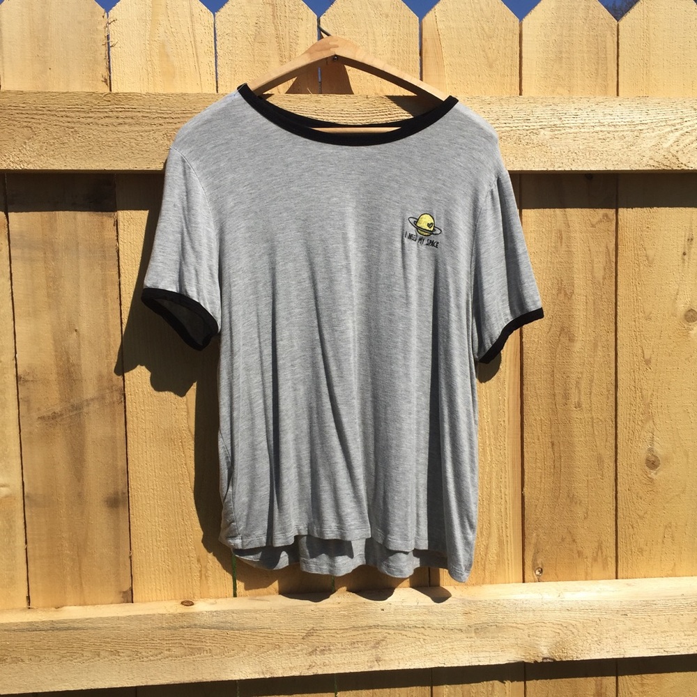 ⬇️PLUS Planet Embroidered T-Shirt from forever 21