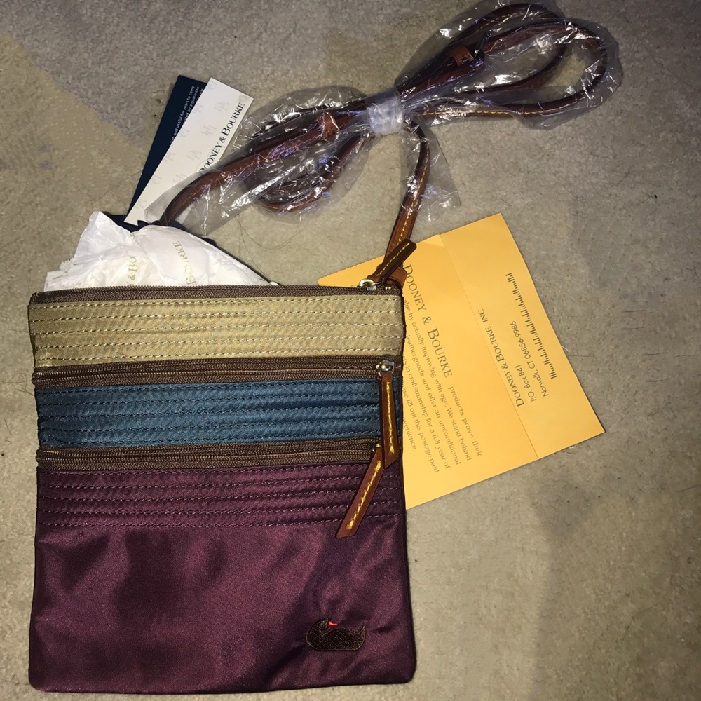 Dooney & Bourke Triple Zip Nylon Crossbody