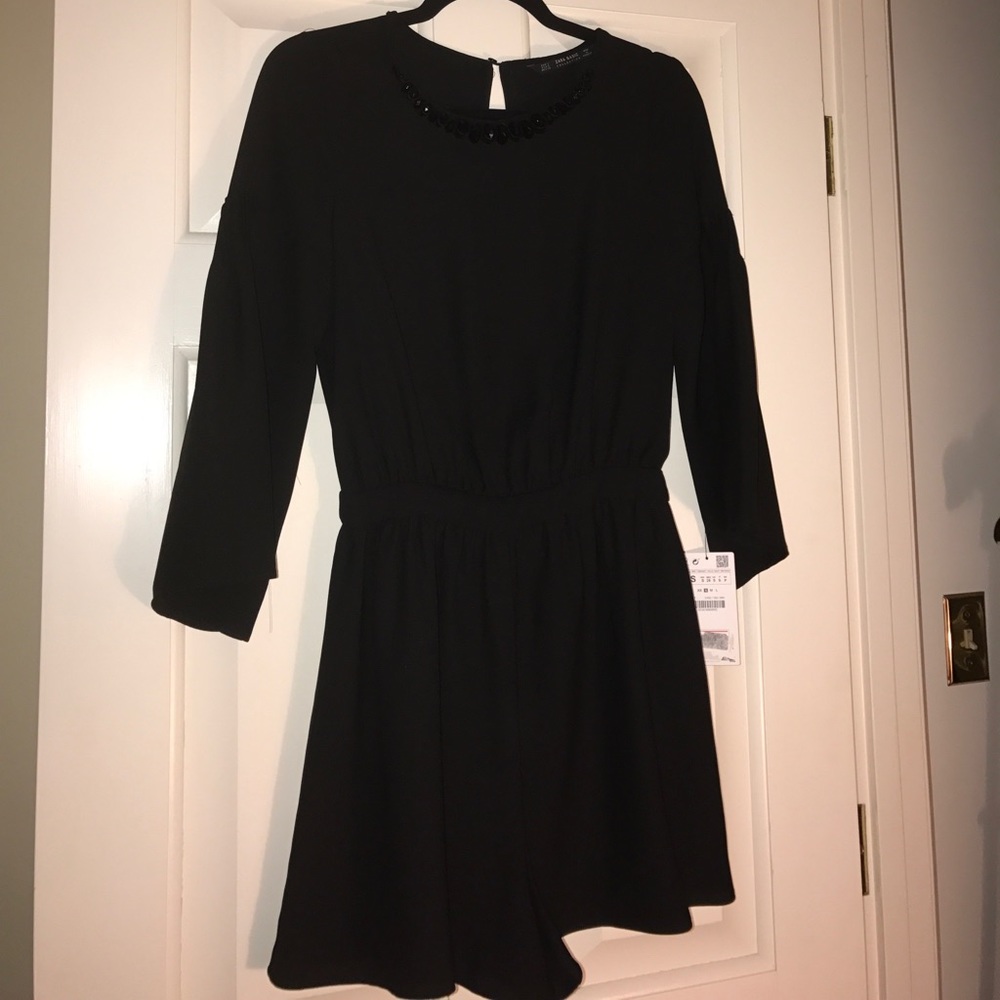 NWT Zara black romper sz small