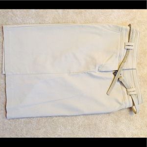 Cream colored pencil skirt
