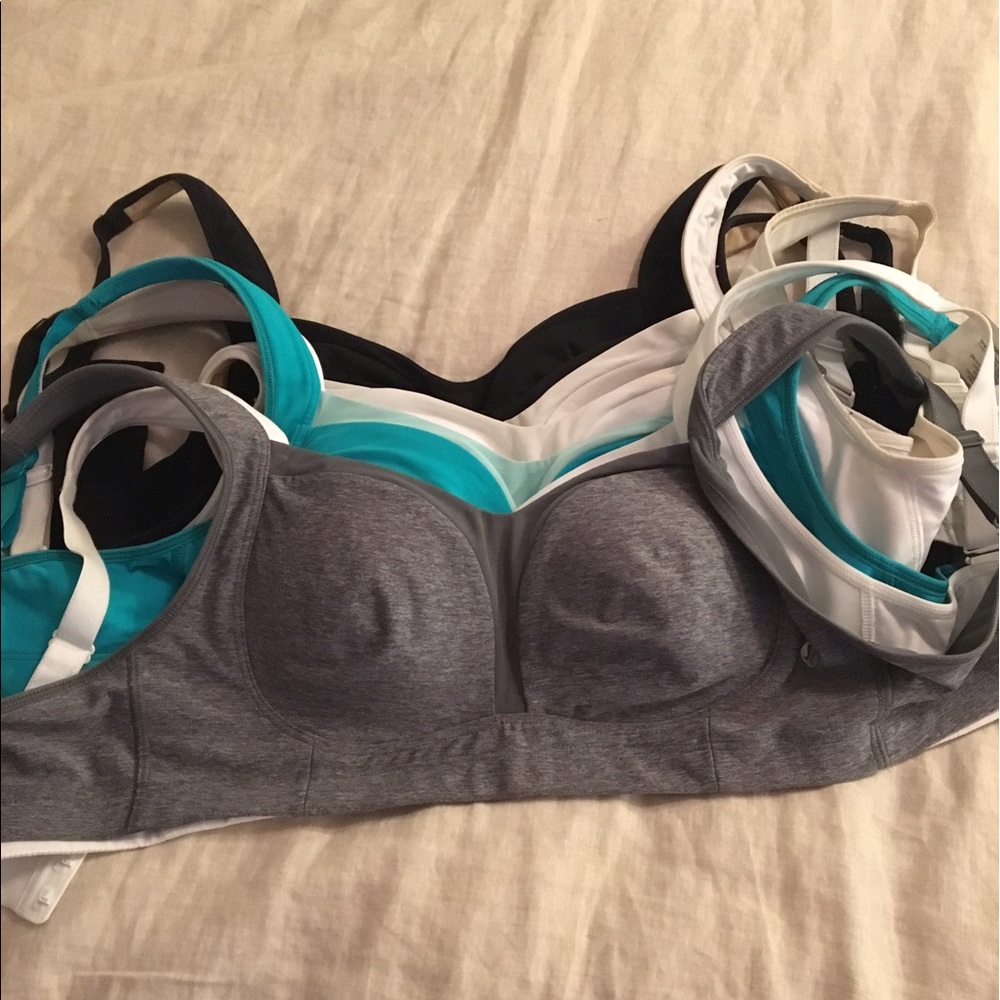 A lot of 7 Lulu Lemon Tata Tamer bras all 34D