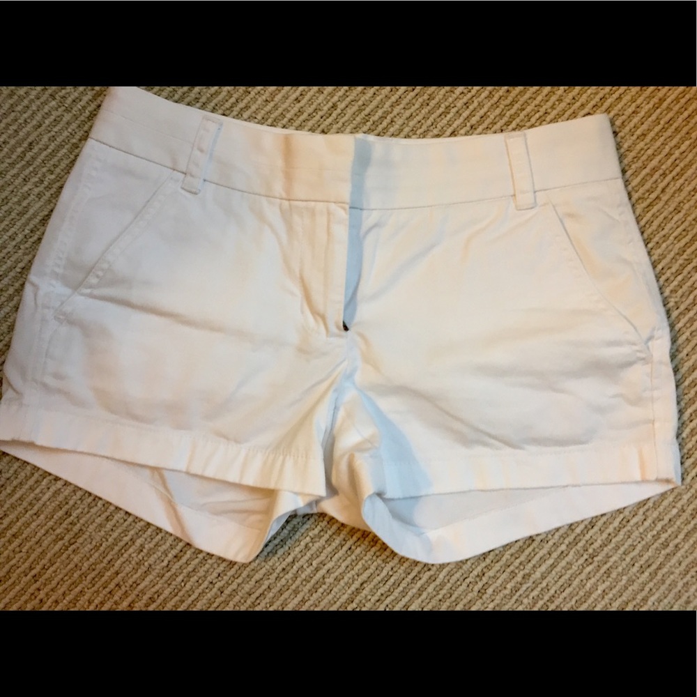 White J Crew Chino Shorts
