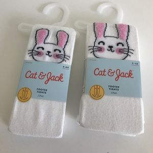 Cat & Jack kids tights with bunnies on knees