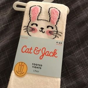 Cat & Jack kids tights with bunnies on knees