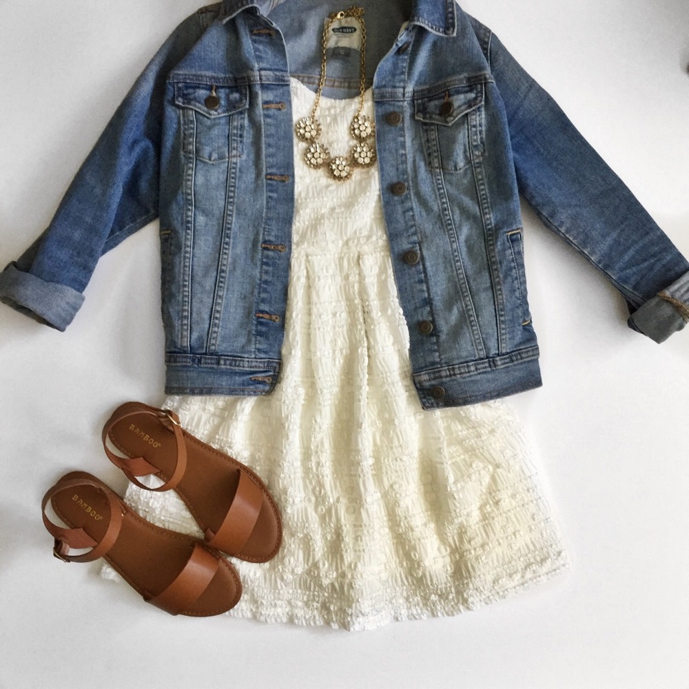 Aqua white dress
