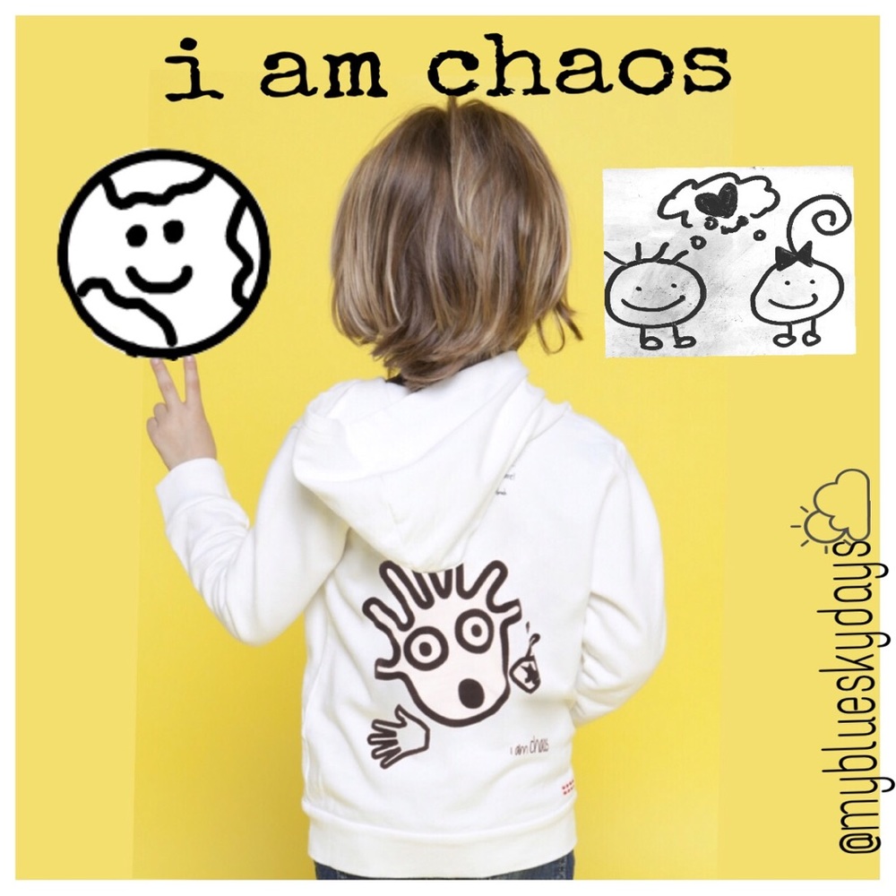 ✌🏼️💗🌎I am chaos unisex toddler hoodie💗💙 - Picture 2 of 5