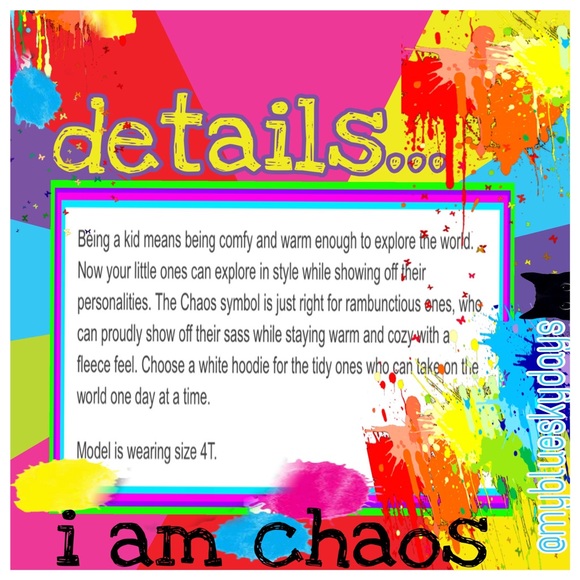 βπΌοΈππI am chaos unisex toddler hoodieππ - Picture 4 of 5